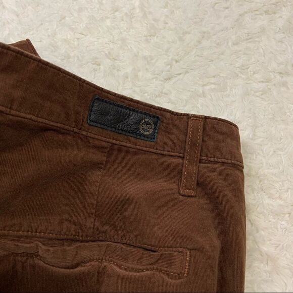 AG Adriano Goldschmied Caden Corduroy Trouser in Dark Walnut - Picture 7 of 13